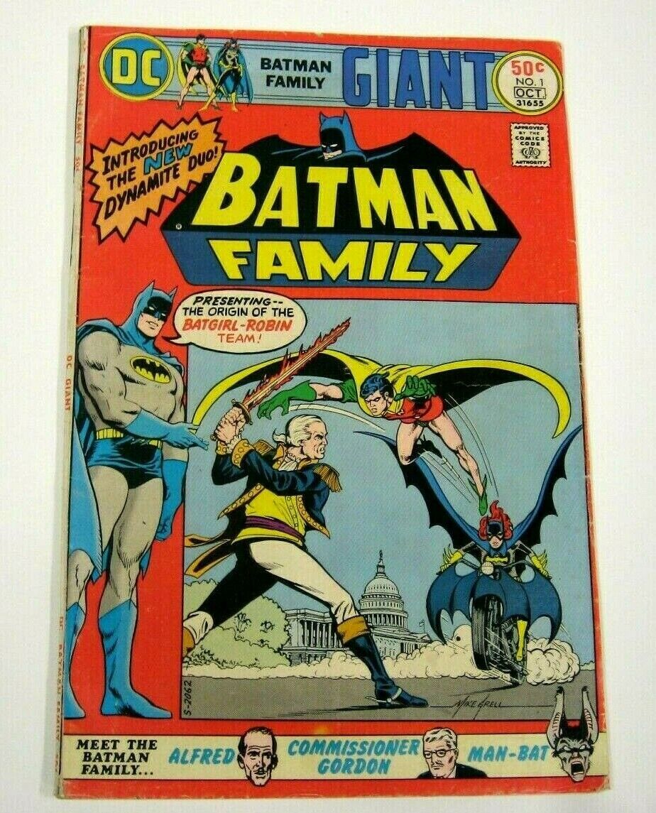Batman Family #1 (DC 1975) GIANT, Origin Batgirl - Robin team. Movie, KEY.