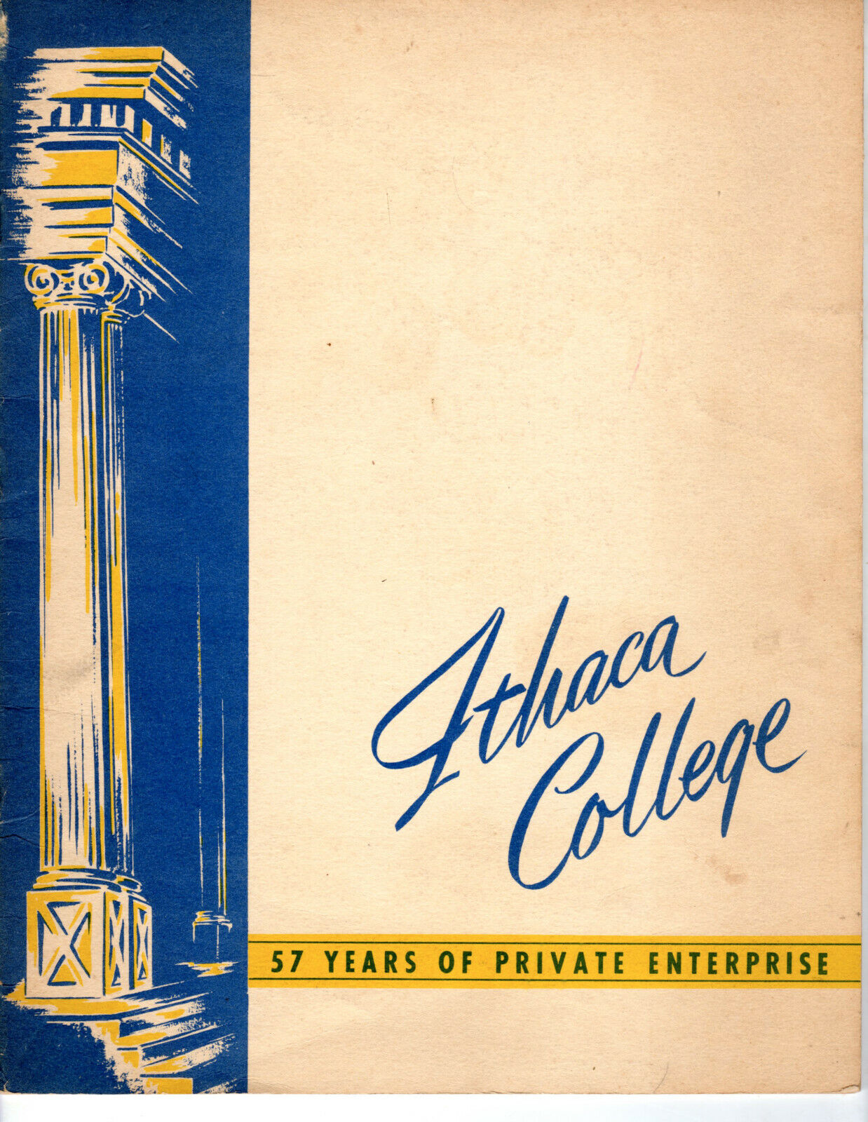 Ithaca College 1949 Investment Prospectus 57 Years Private Enterprise WICR Radio