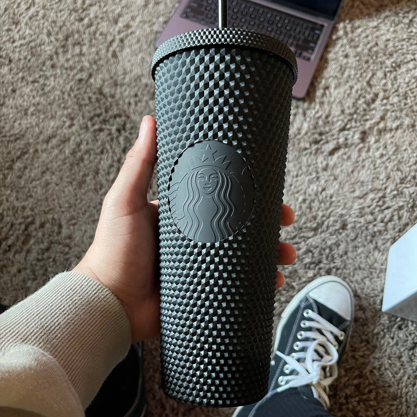 Starbucks Limited Edition Studded Tumbler Cup - Matte Black