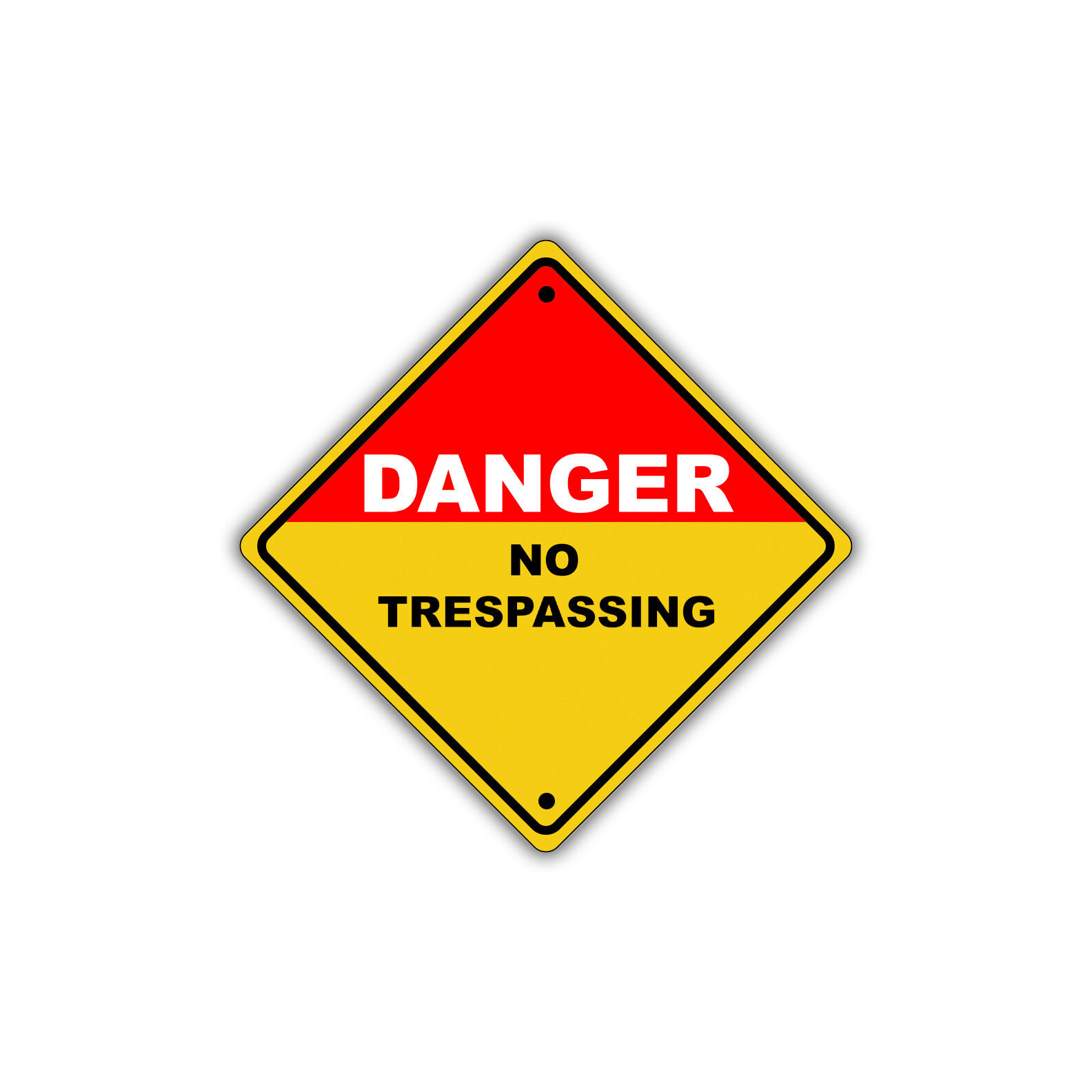 Danger No Trespassing Diamond Sign Restricted Areas Caution Aluminum Metal Sign