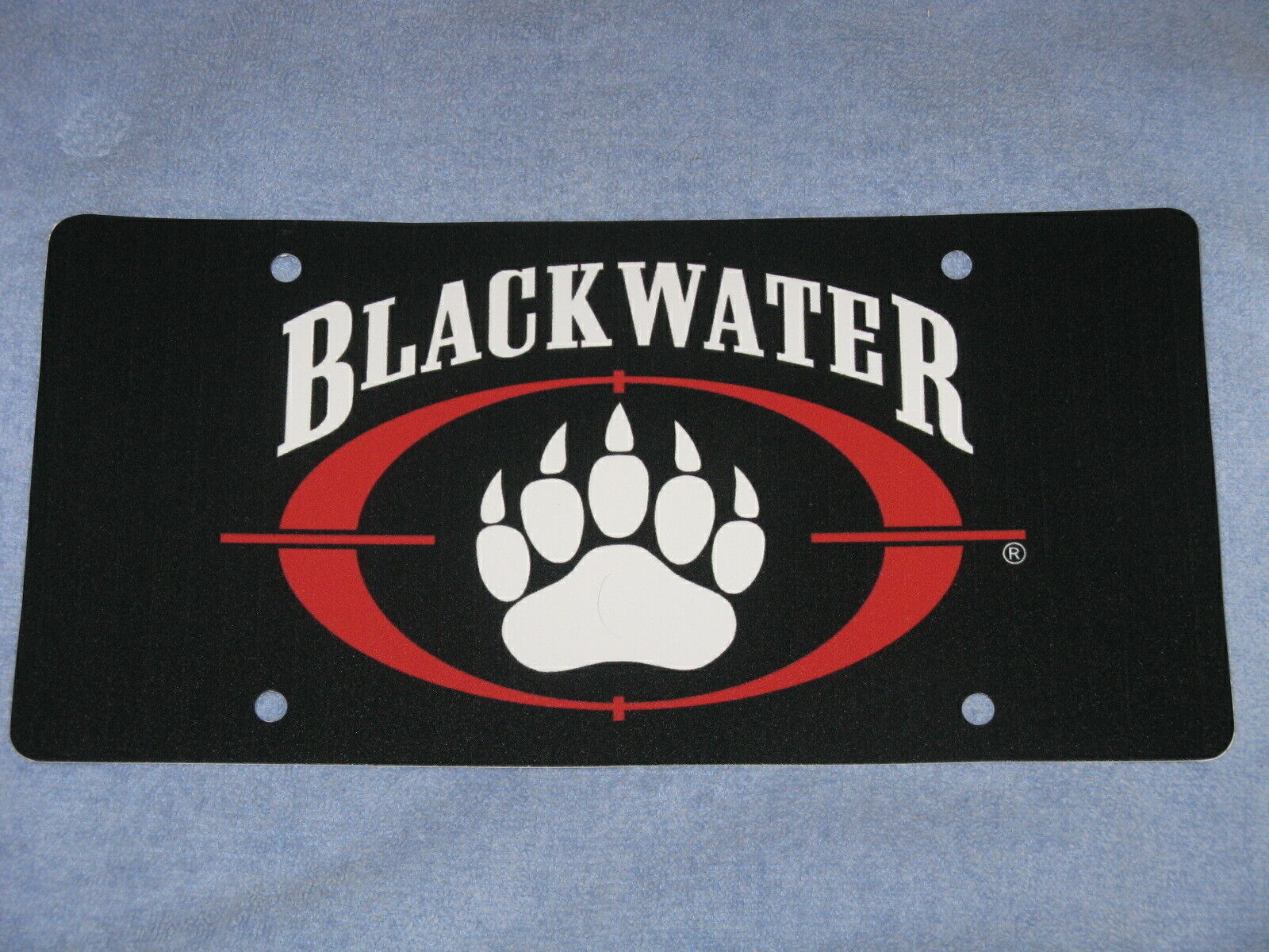 BLACKWATER USA SECURITY PAW LOGO License Plate Private Military Tactical 