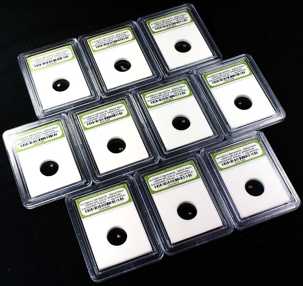 Lot of 10 Authentic Campo Del Cielo Meteorites Collection