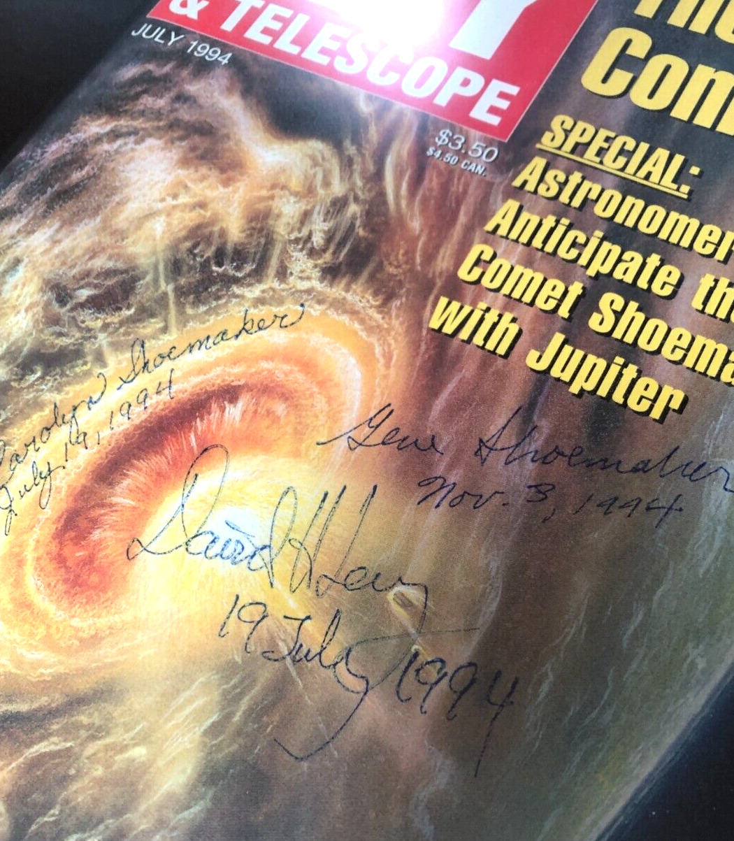 Autographed Shoemaker Levy Comet Hits Jupiter Sky & Telescope July 1994