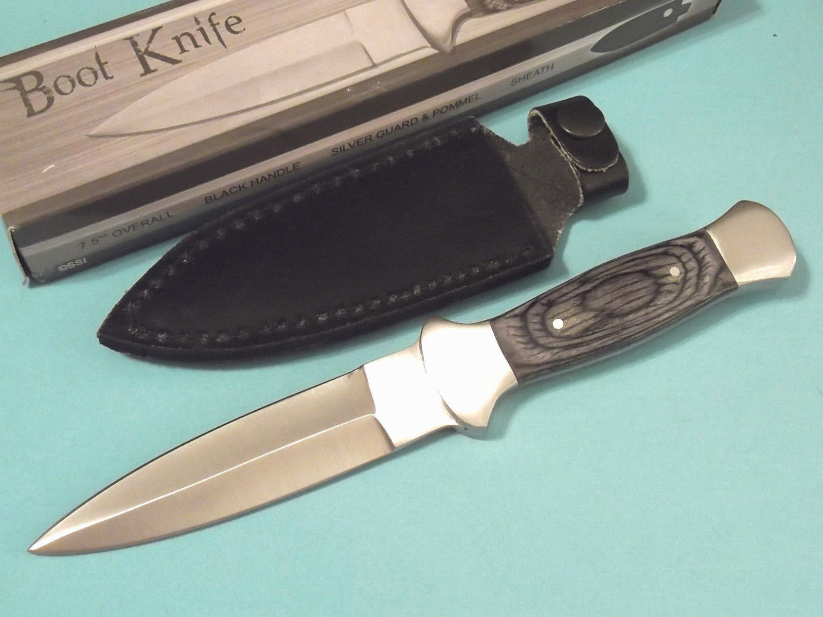 Boot Knife 203403 Black wood dagger full tang knife 7 1/2