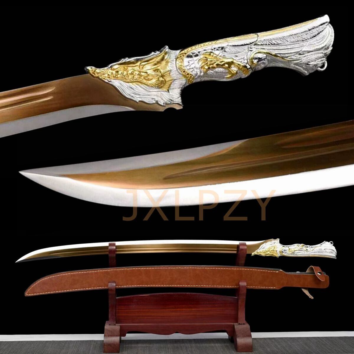 Real Sword Handmade Chinese Broadsword Cosplay Dao 1095 Carbon Steel Blade Sabre