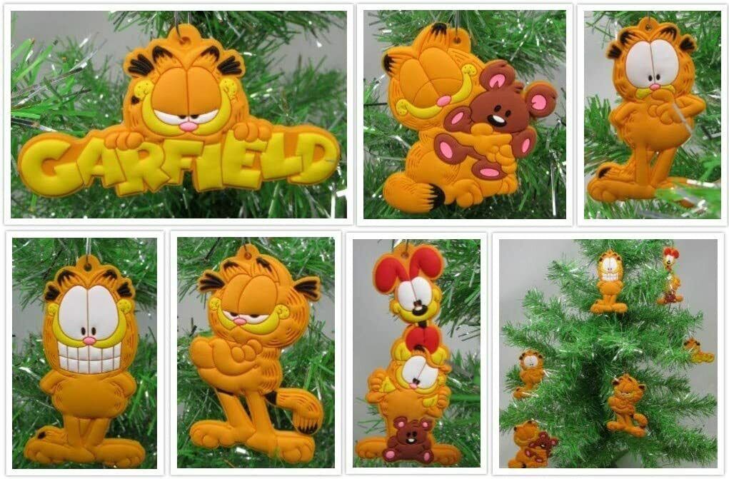 Garfield Ornaments 6 Piece Set - Garfield Christmas Ornaments Set -  Brand New