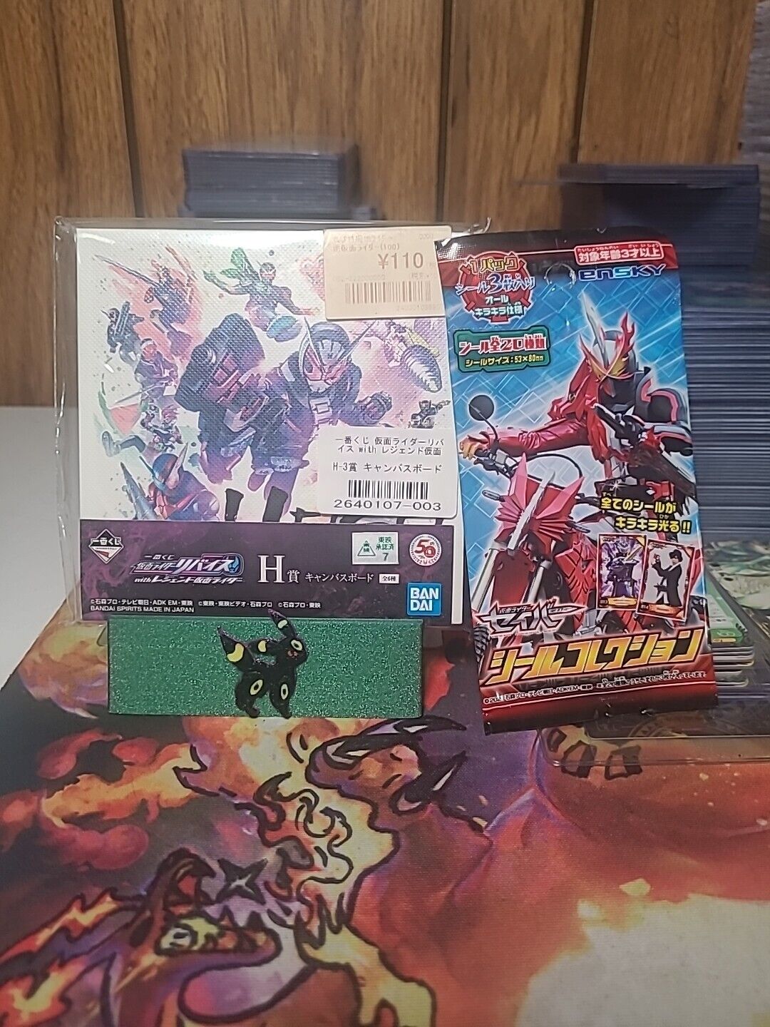New Kamen Rider H3. Size Mini Shikishi Canvas Art from Japan. And Promo Pack 