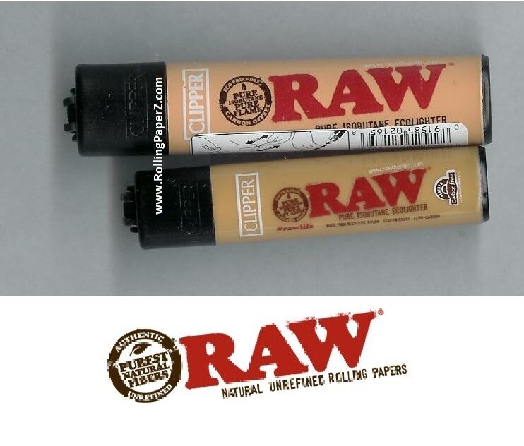 BOTH RAW Rolling Papers CLIPPER isobutane Lighters SMALL MINI and LARGE Sizes