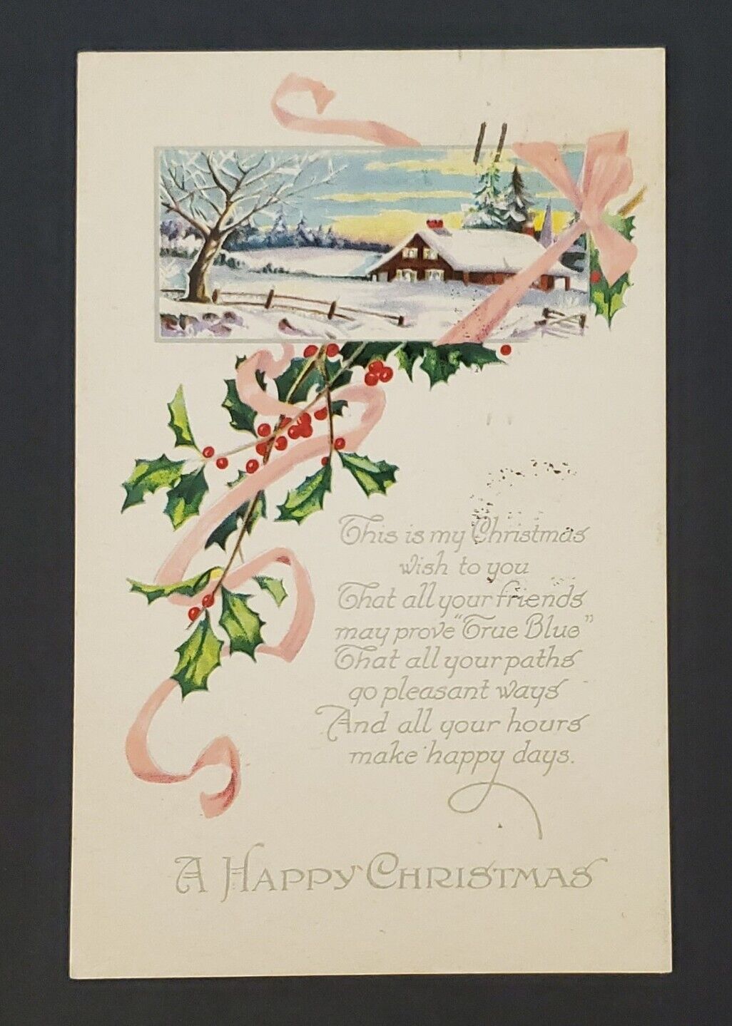 St Paul MN Christmas Postcard Commercial Vintage 1924 Stamp Poem P482