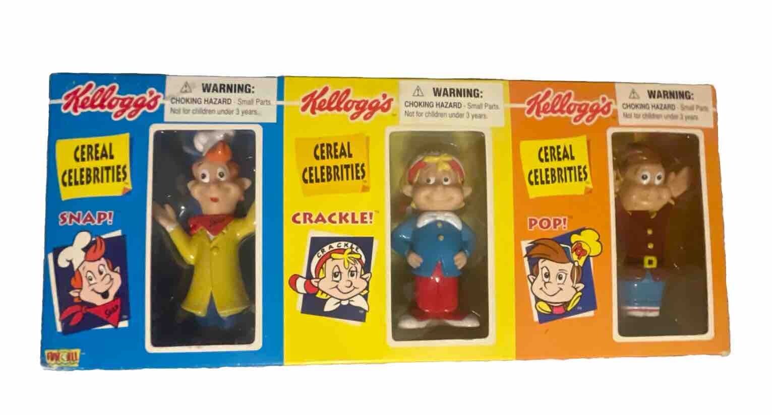 Vintage 1998 Unopened Kellogg’s Snap, Crackle & Pop Figurines Boxed