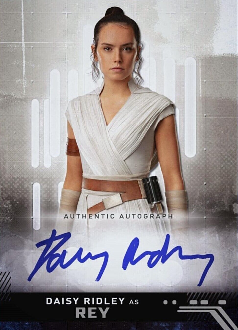Topps Star Wars Card DAISY RIDLEY Authentic Autograph as REY SIG Digital Card