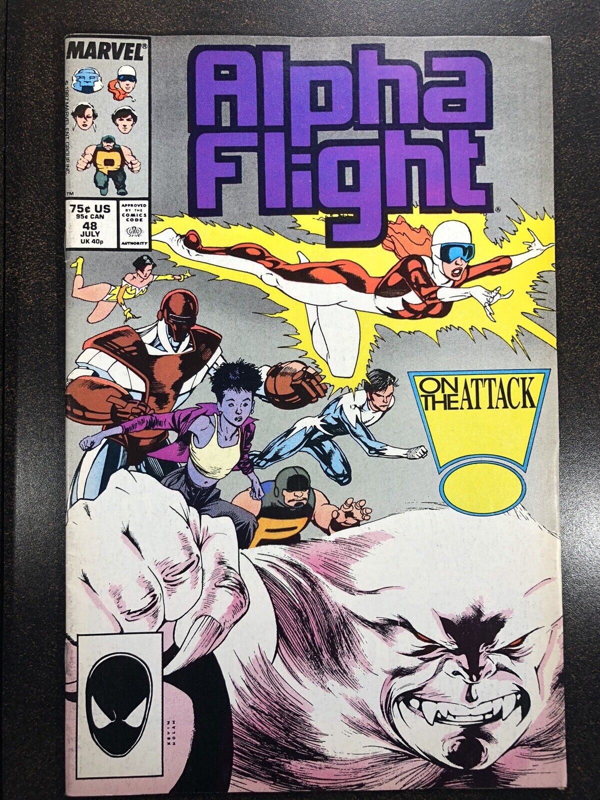 Alpha Flight On The Attack  (1983 series) #48 Marvel comics