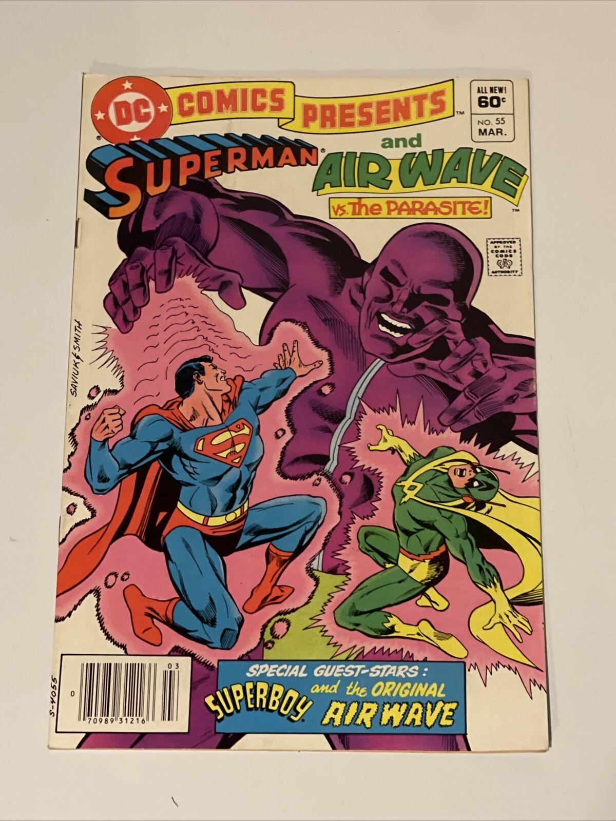 VTG 1982 DC Comics Presents Superman and Air Wave vs The Parasite #55 Bronze Age