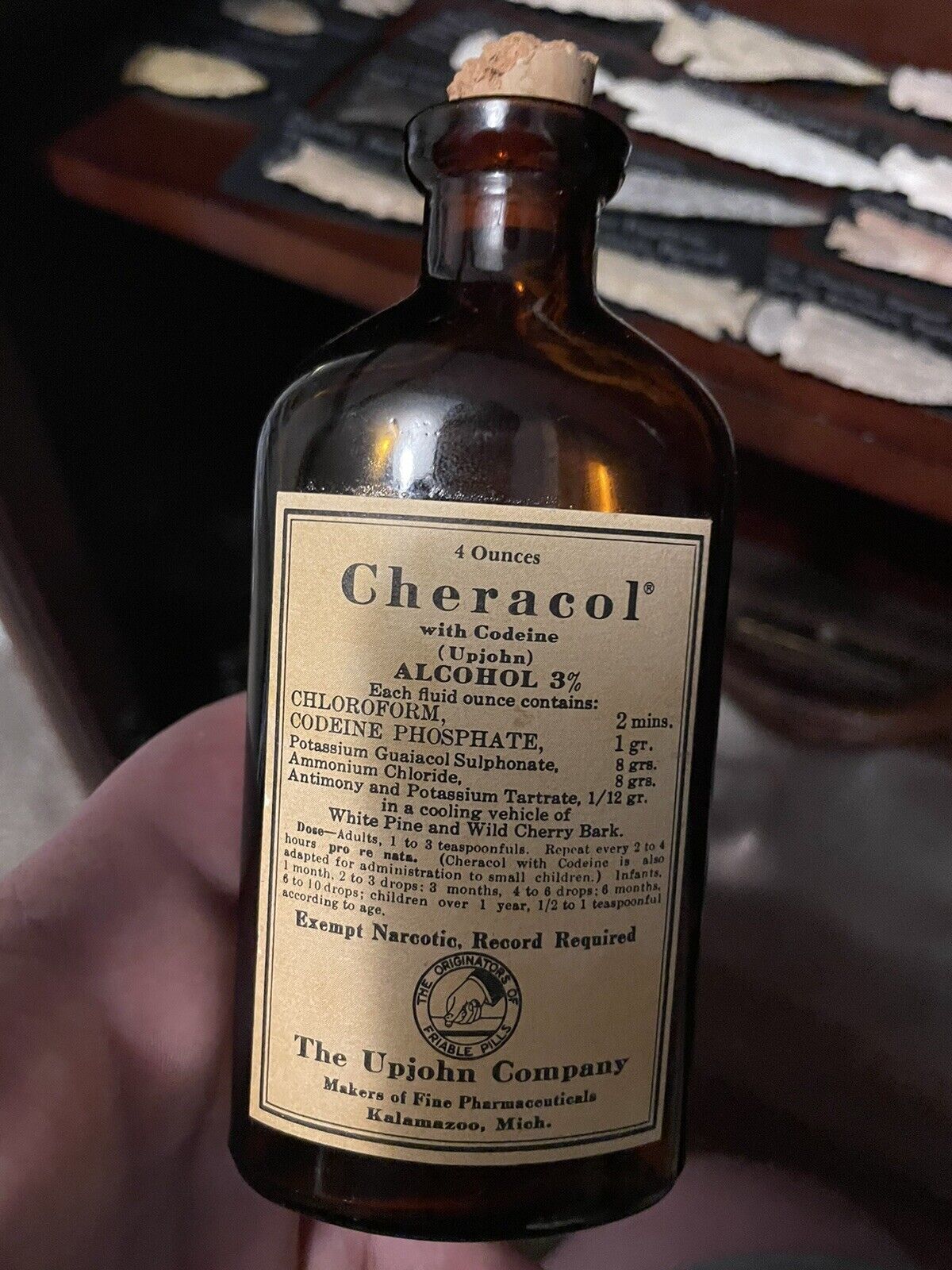 Cheracoal Codeine & Chloroform  Vintage EMPTY