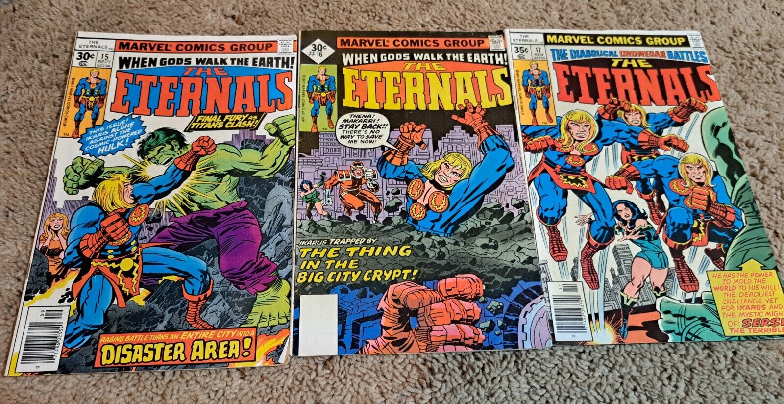The Eternals #15 16 And 17 Marvel 1977