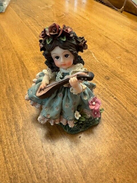 Vintage Little Girl Playing Violin