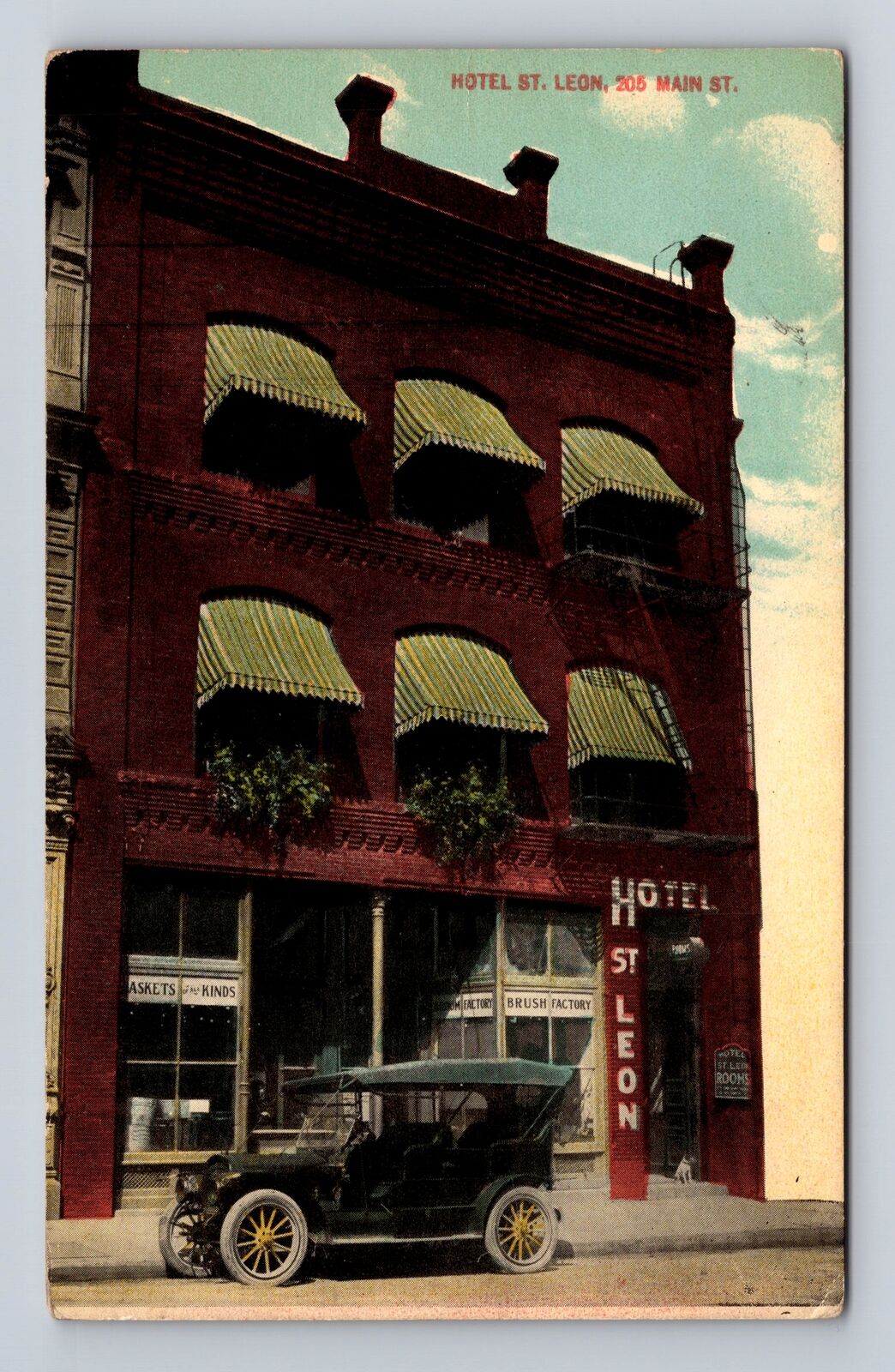 Chicago IL-Illinois, Hotel St. Leon, Storefront, Vintage c1910 Postcard