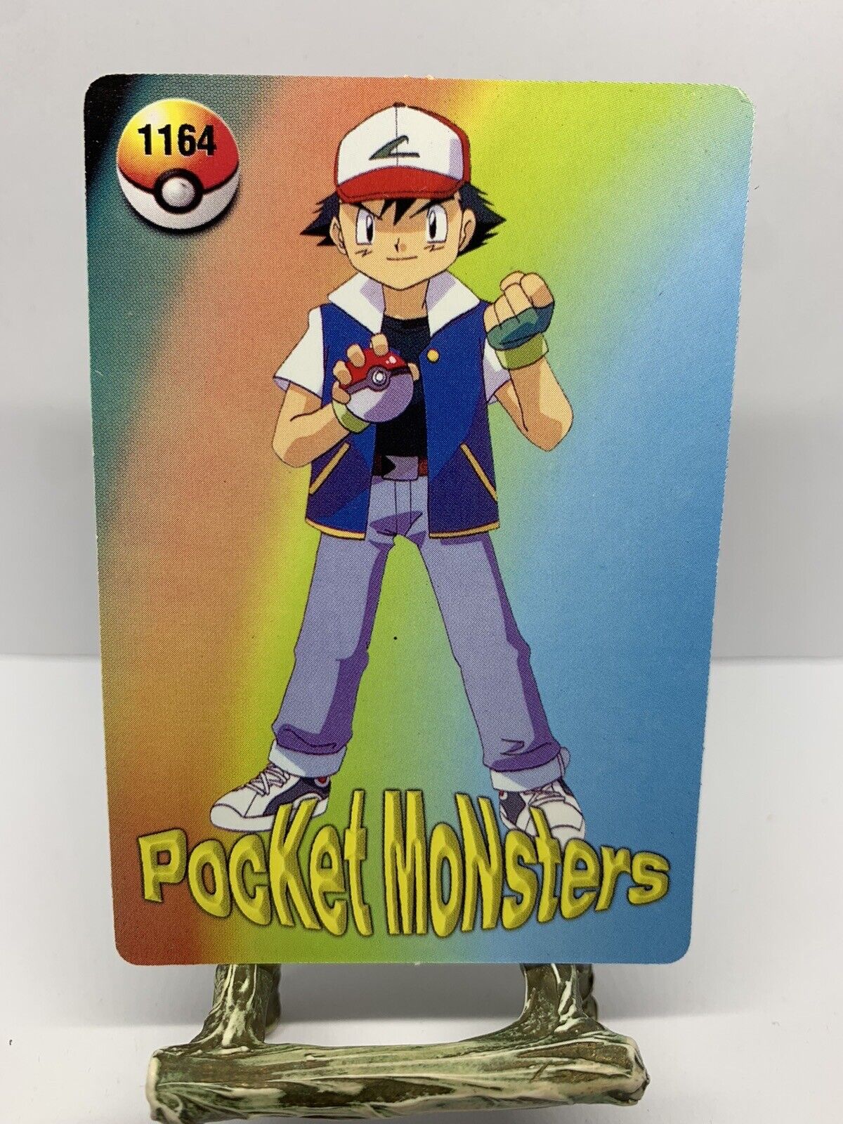 Ash Ketchum 1164 Vintage Pokémon Non Holo Sticker Card