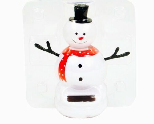 Solar Powered Dancing Snowman Christmas Holiday Figure Decoration