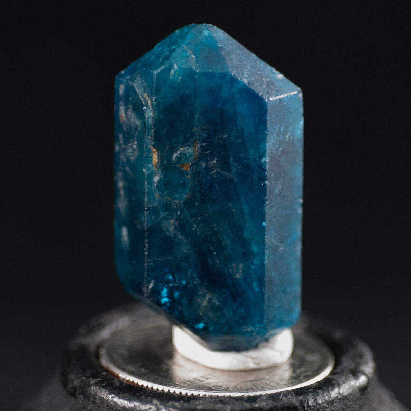 Natural BLUE APATITE Crystals Double Terminated Points Mineral Gem Dream Stone