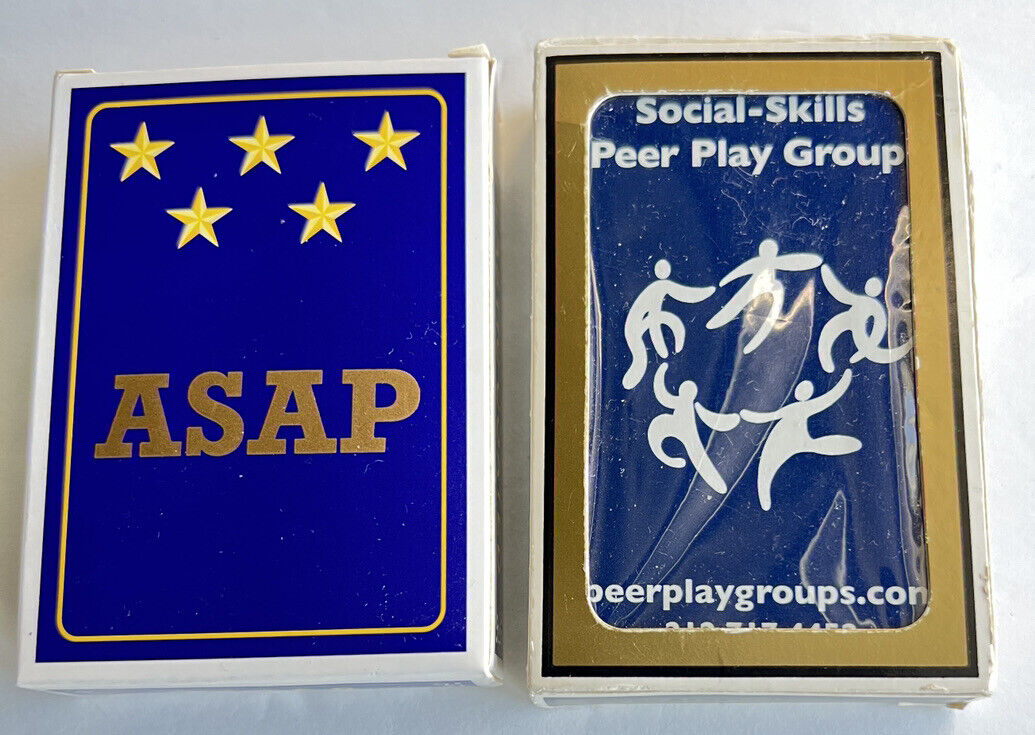Lot of 2 Decks of Unusual Playing Cards-5 Star, Social-Skills Peer Play Groups