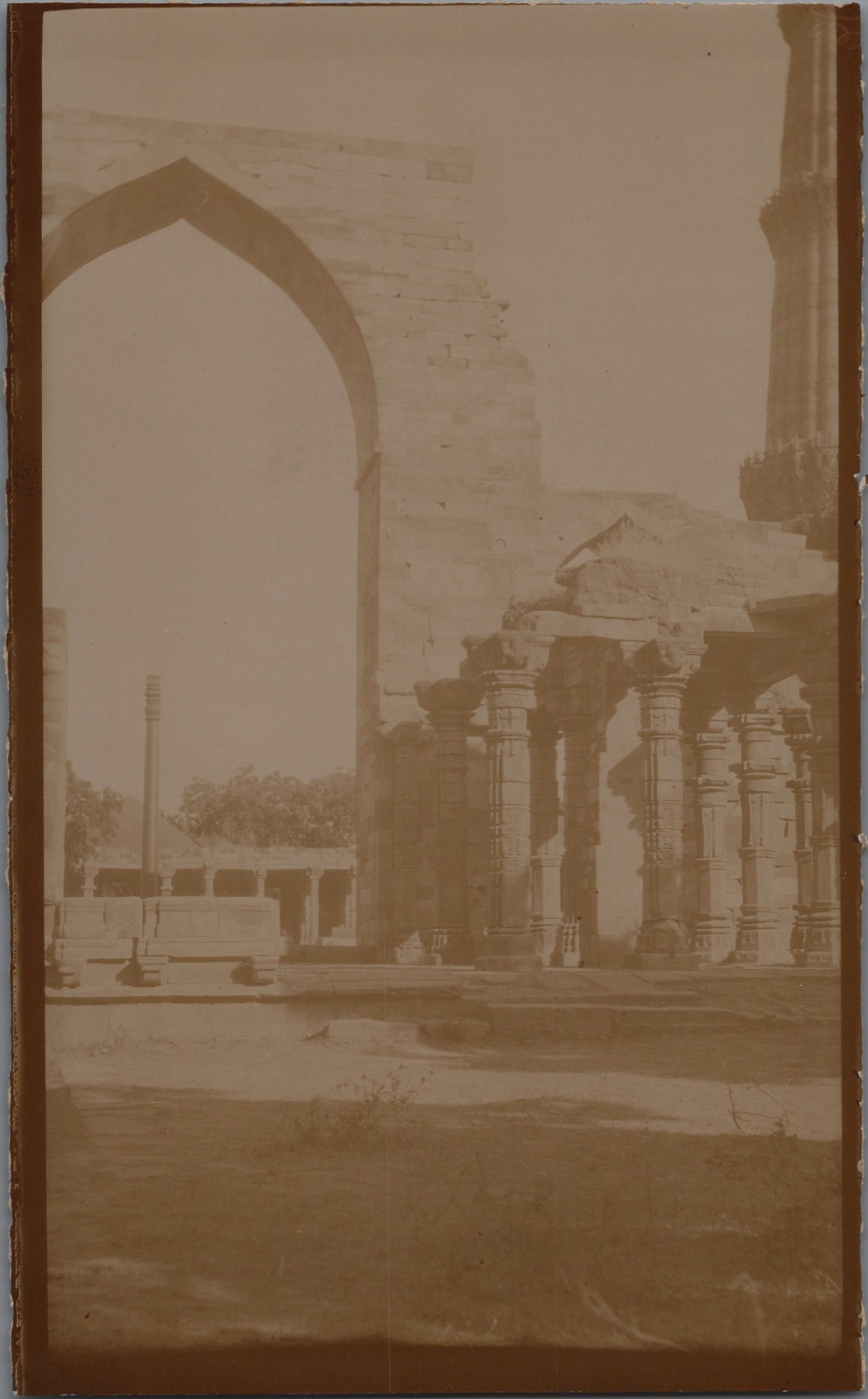 India, Dalhi, Katab, the Iron Pillar Vintage Print, Ti Era Print
