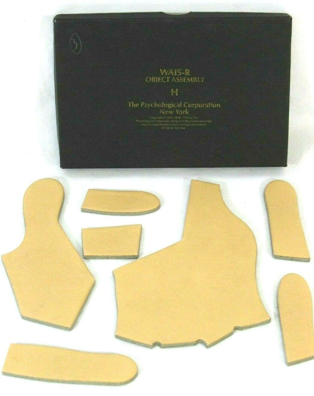 WAIS-R Wechsler Adult Intelligence Scale Psychological Object Assembly Test H