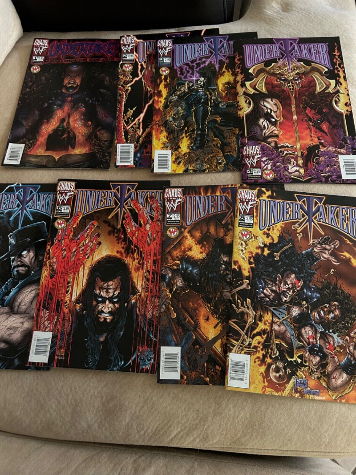 Undertaker Chaos comic books 1-8 mint condition 