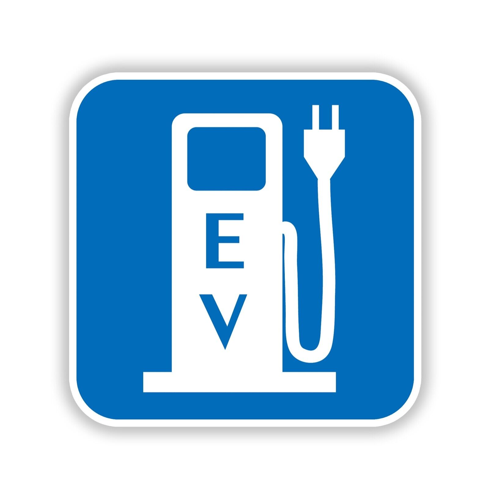 EV Sticker Sign Charging Electric Car Bumper Fits Bolt Leaf Tesla Garage