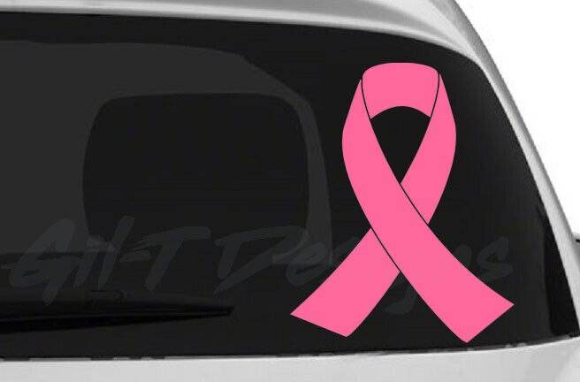 Cancer Awareness Ribbon Vinyl Decal Sticker, Breast, Colon, Lung, Skin, Prostate