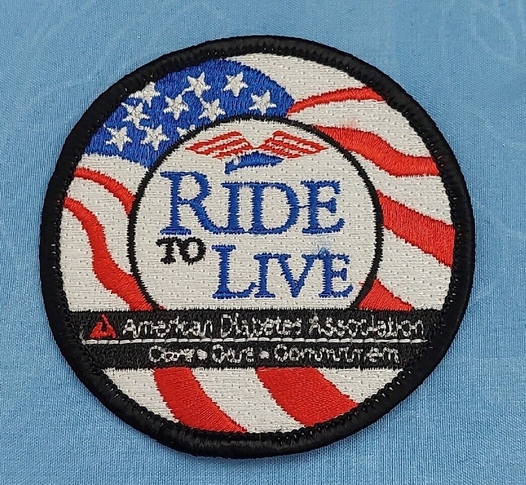 RIDE TO LIVE AMERICAN DIABETES ASSOCIATION PATCH BRAND NEW