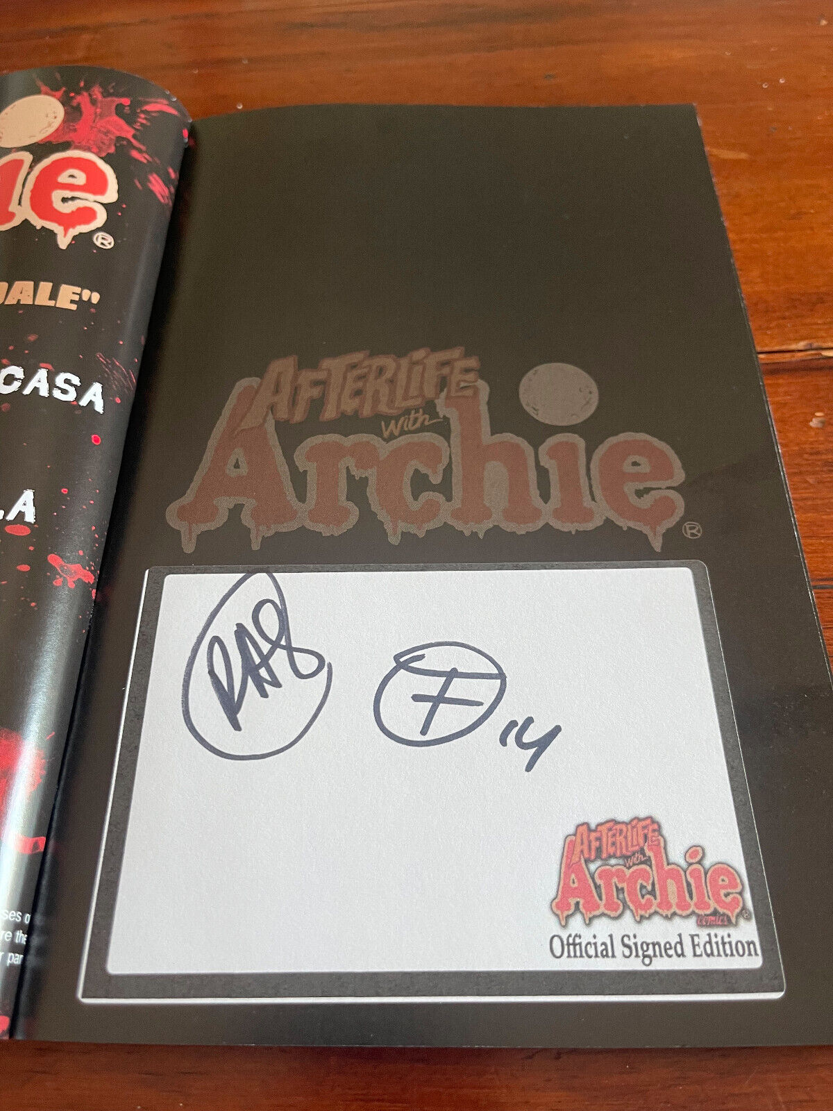 Afterlife with Archie 1 TPB-Signed Bookplate-Francavilla & Aguirre-Sacasa-First