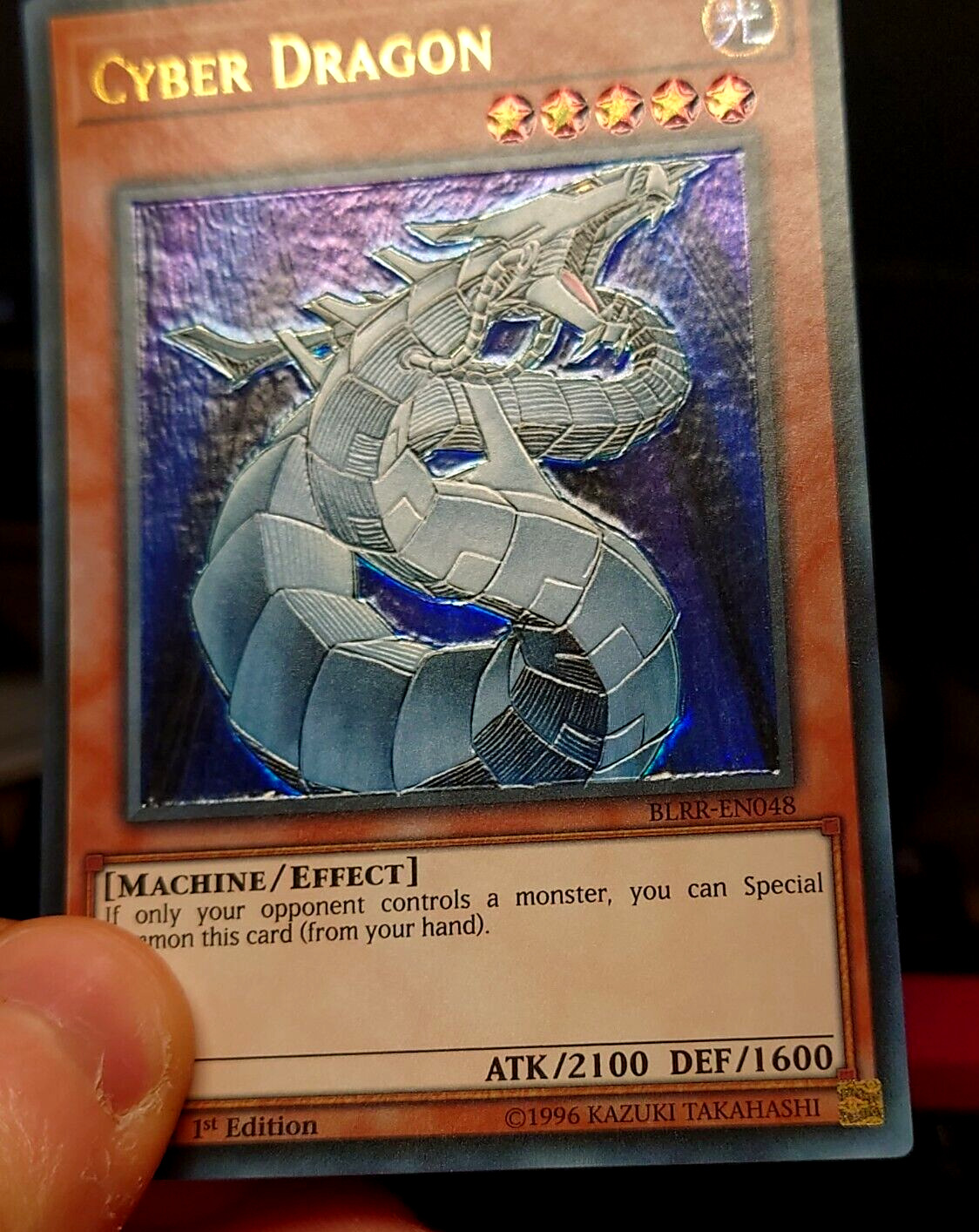 Yu-Gi-Oh Ultimate Rare Style Cyber Dragon Custom Etched