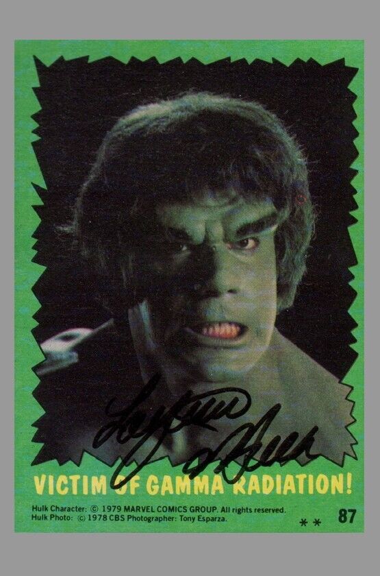 Lou Ferrigno SIGNED 1979 Incredible Hulk TV Series Trading Card / Marvel Comics