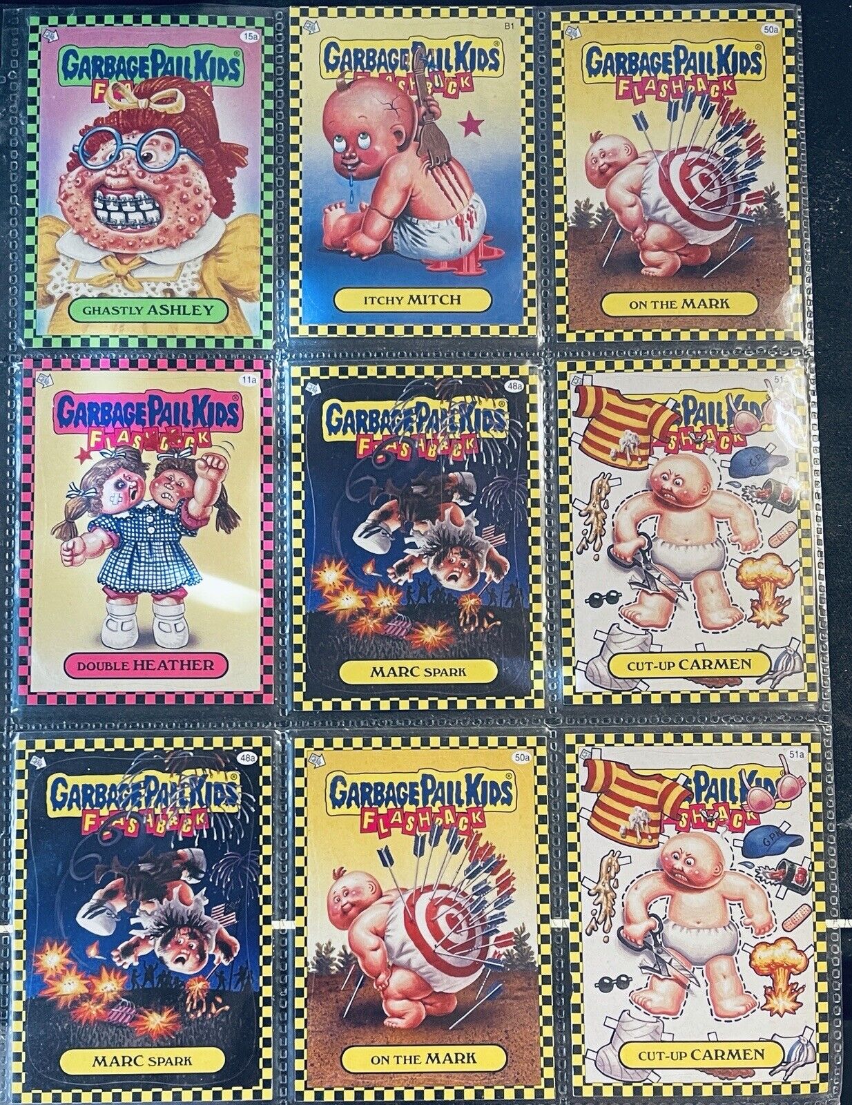 2010 Flashback Garbage Pail Kids 1 lot of 9 Cards Excellent Condition