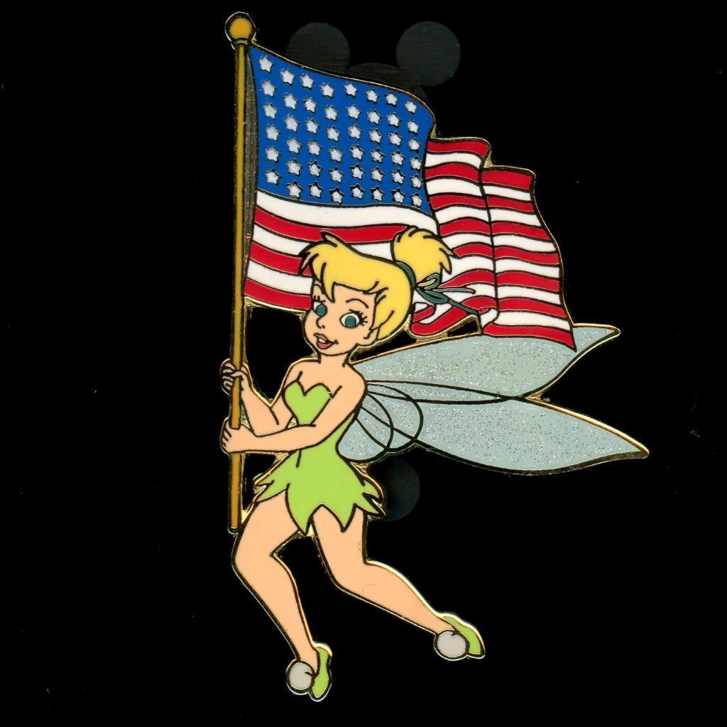 Disney Auctions Tinker Bell Holding American Flag LE Disney Pin 83055