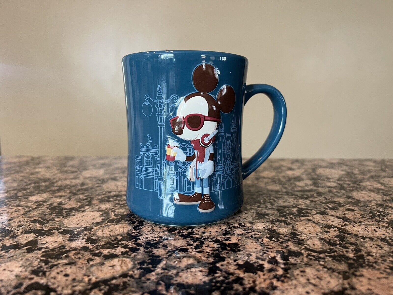 Disney Parks Mickey\'s Really Swell Coffee Mug Hipster Mickey Cobalt Blue - New
