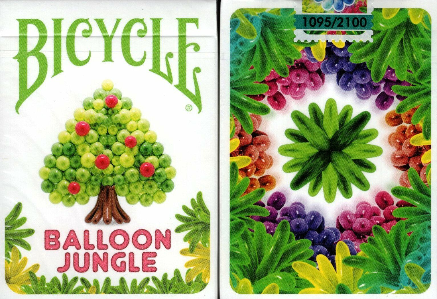 Limited Edition Bicycle Balloon Jungle Animals Playing Cards