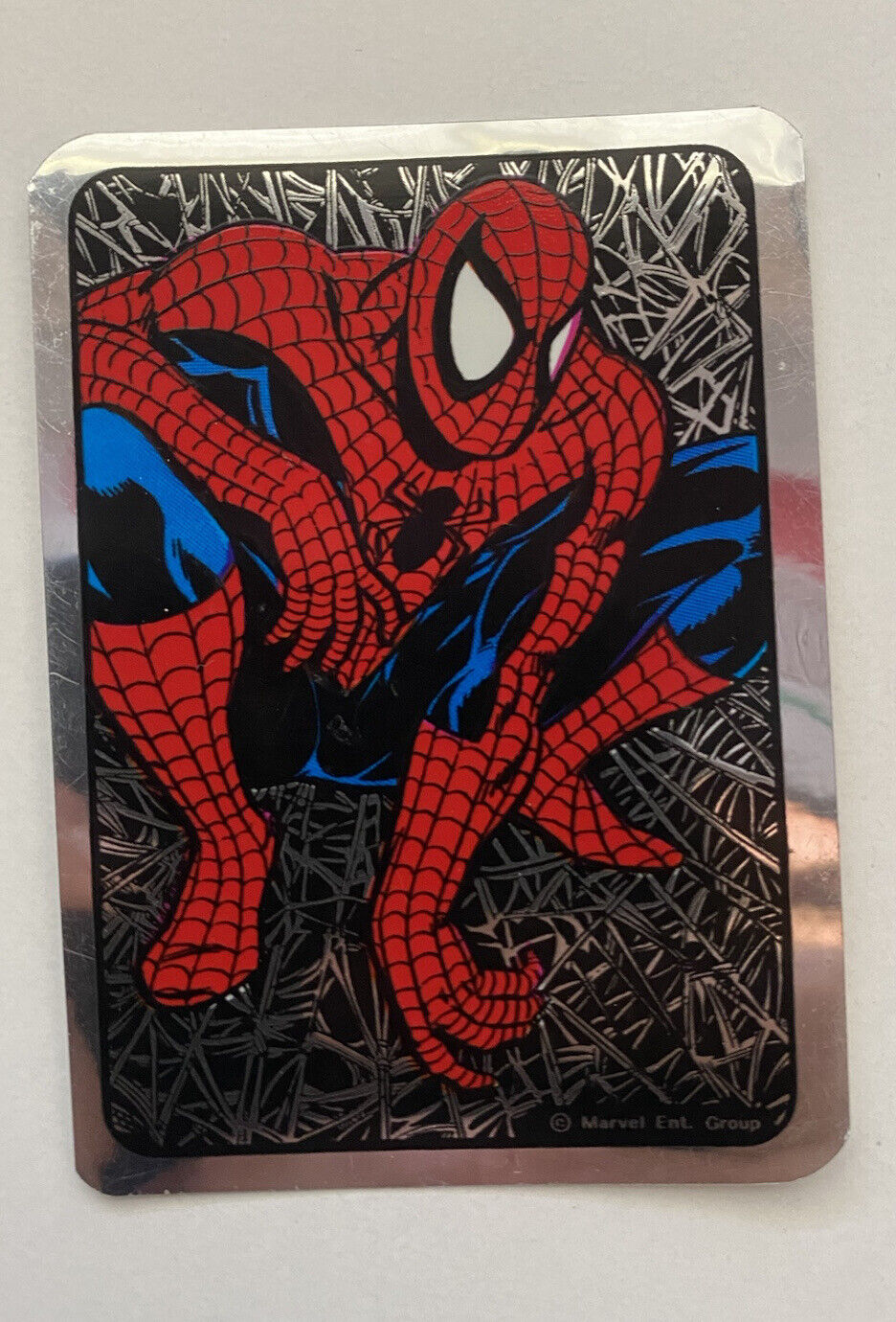 Spider-Man Vintage 1990s Foil Prism Vending Machine Sticker Marvel Ent Group