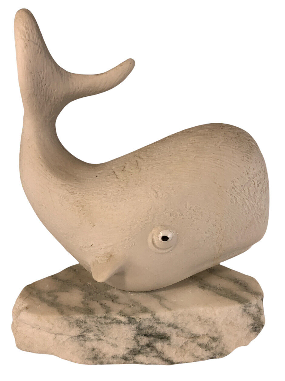Maigon Daga Art Pottery Whale Vintage Signed Statue Figurine Excellent Condition