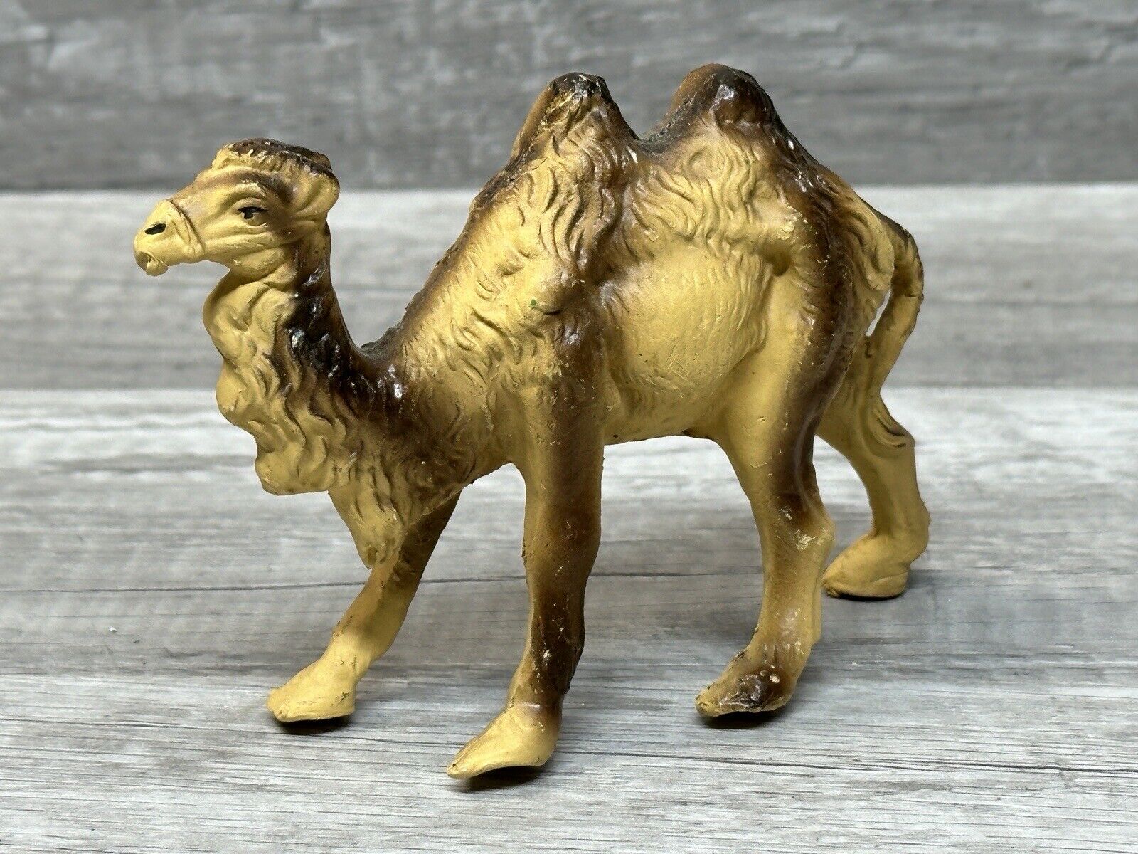 Vintage Nativity Standing Camel Chalkware Two Humps Italy (#1) E17