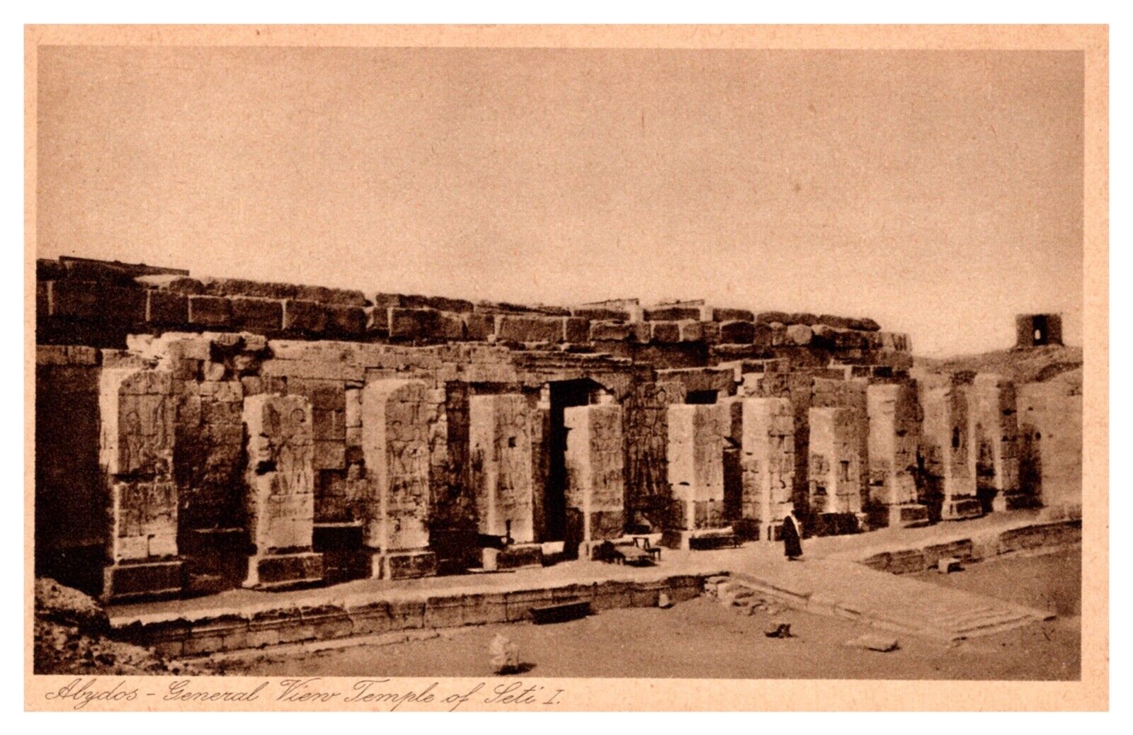 Original Vintage  Postcard Egypt,5061, Cairo Great Temple of Abydos Seti I