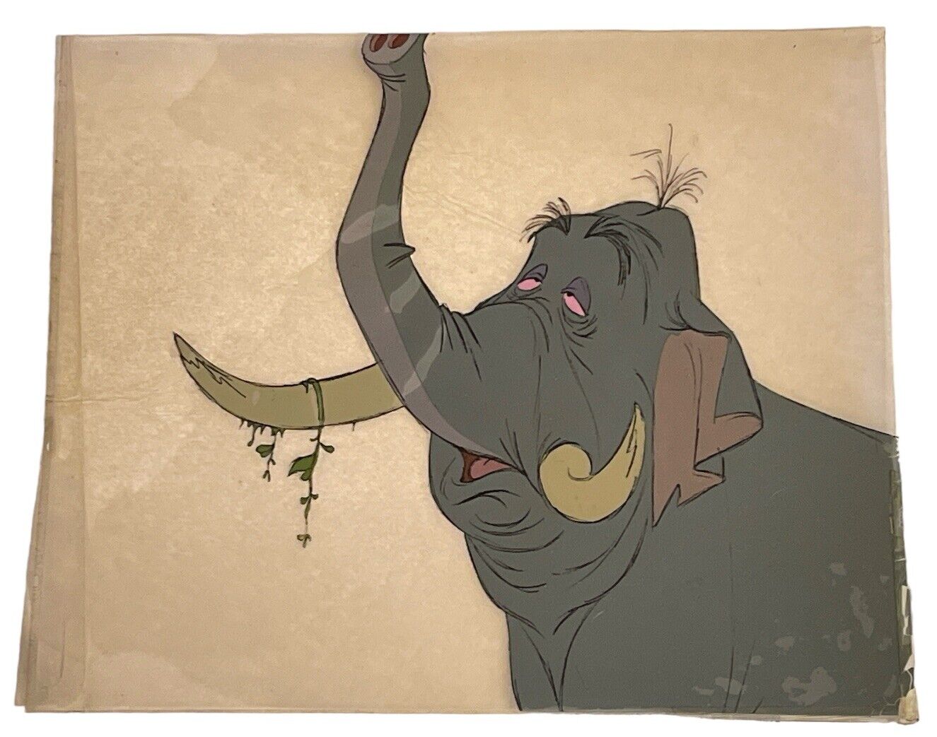 Disney Jungle Book Animation Cel Elephant In Colonel Hathi Fifth Brigade 1967
