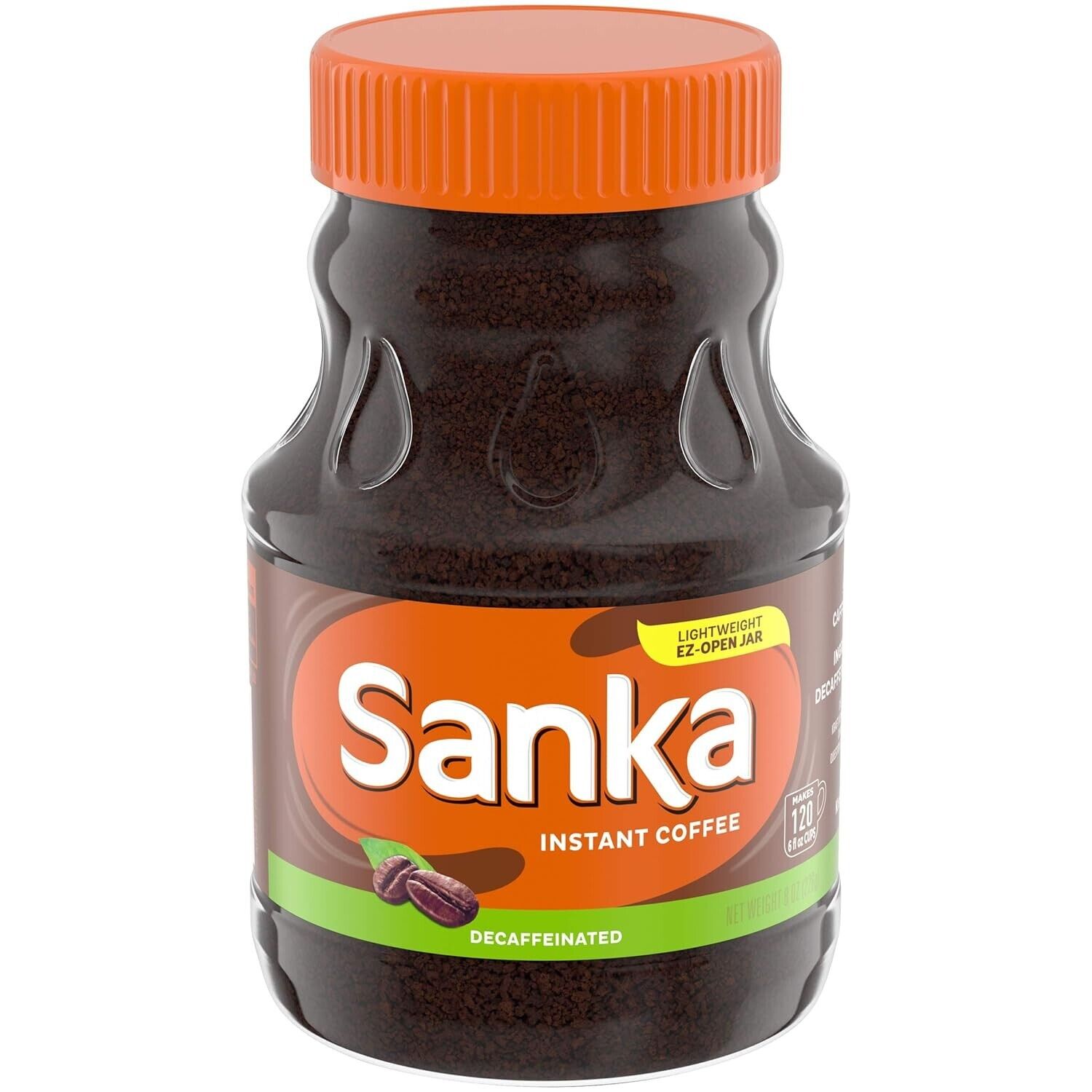 Sanka Decaf Instant Coffee Delicious Flavor Smooth Taste Drinking 8Oz Jar 1Pck