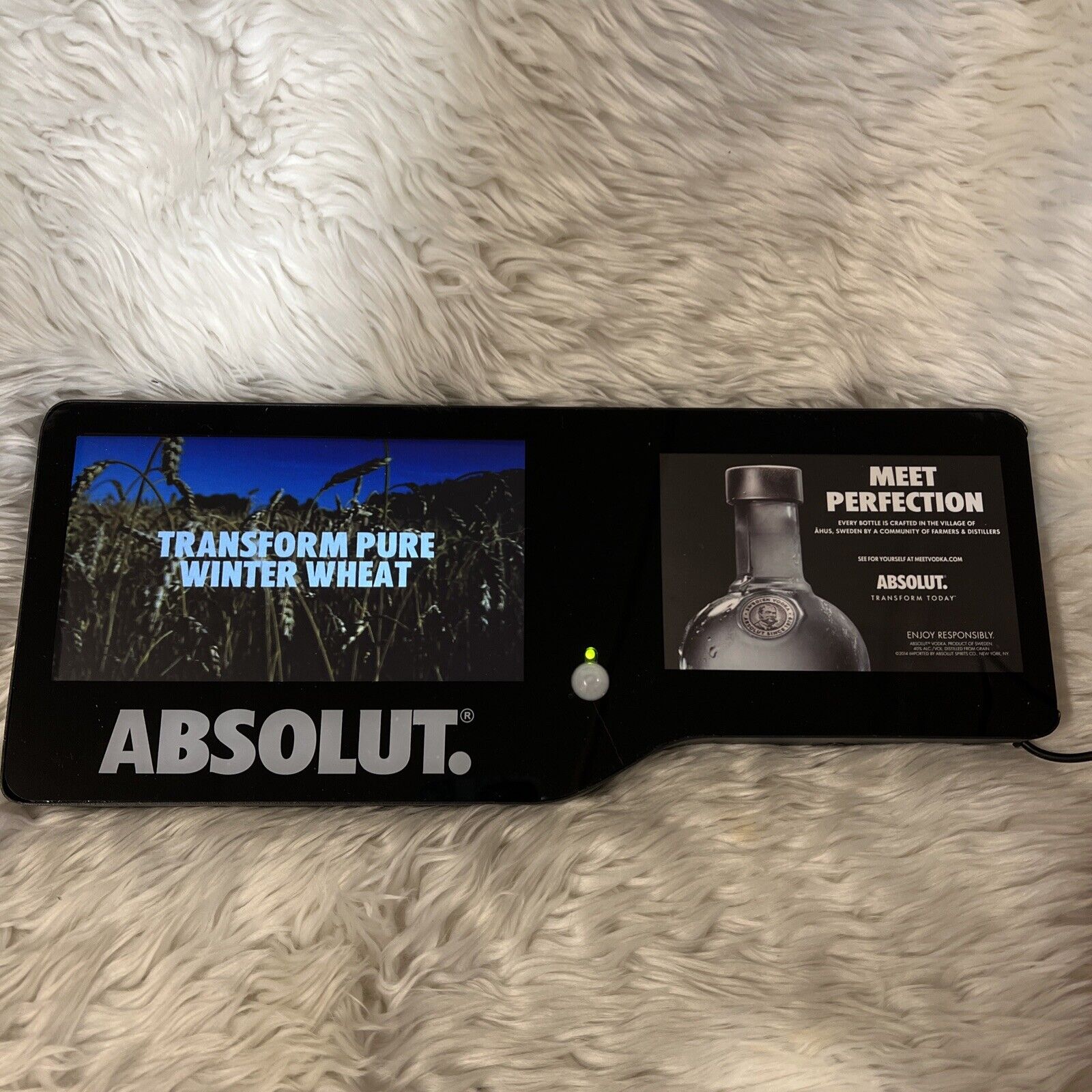 Absolut Vodka Digital LCD Shelf Display, Motion Activated Video Sign