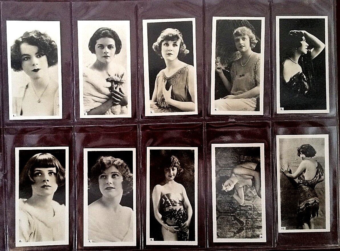 VINTAGE BEAUTIES Marcovitch & Co FULL SET 18 GLOSSY PHOTO CARDS - RARE
