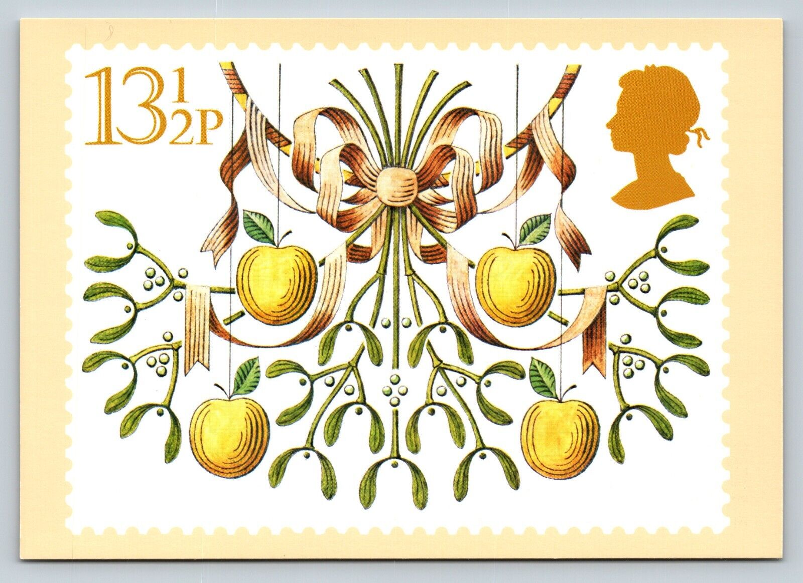 c1980 Postcard Reproduced From England Stamp Design 13 1/2p 6x4\