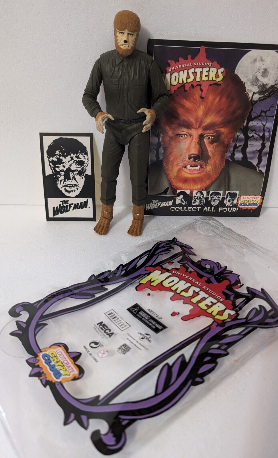 Neca Universal Monsters Wolfman Loot Crate Loot Fright Crypt Club Exclusive