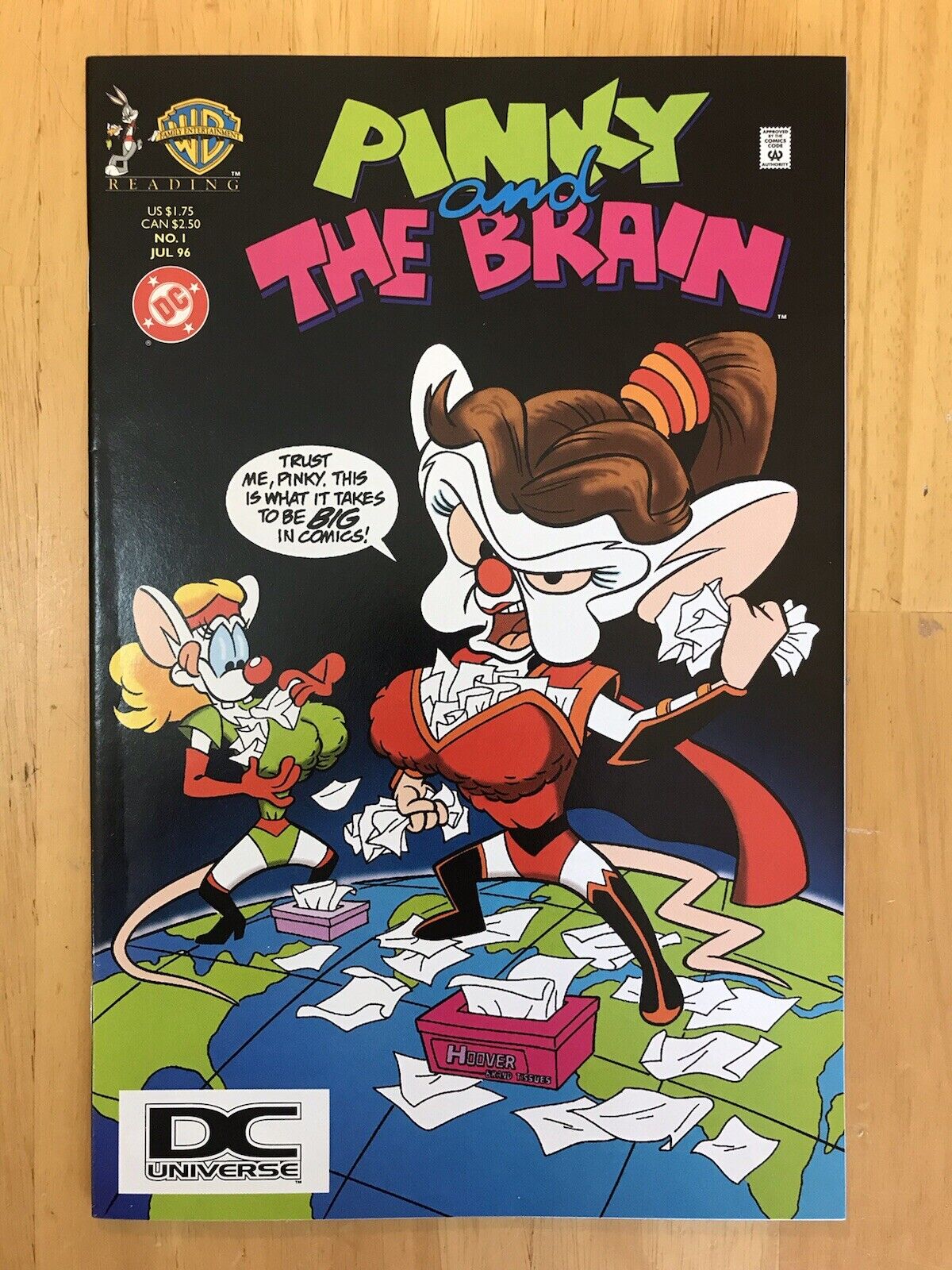 PINKY AND THE BRAIN #1 NM- (9.2) **Rare DC Logo Variant** 1996 Comic Animaniacs