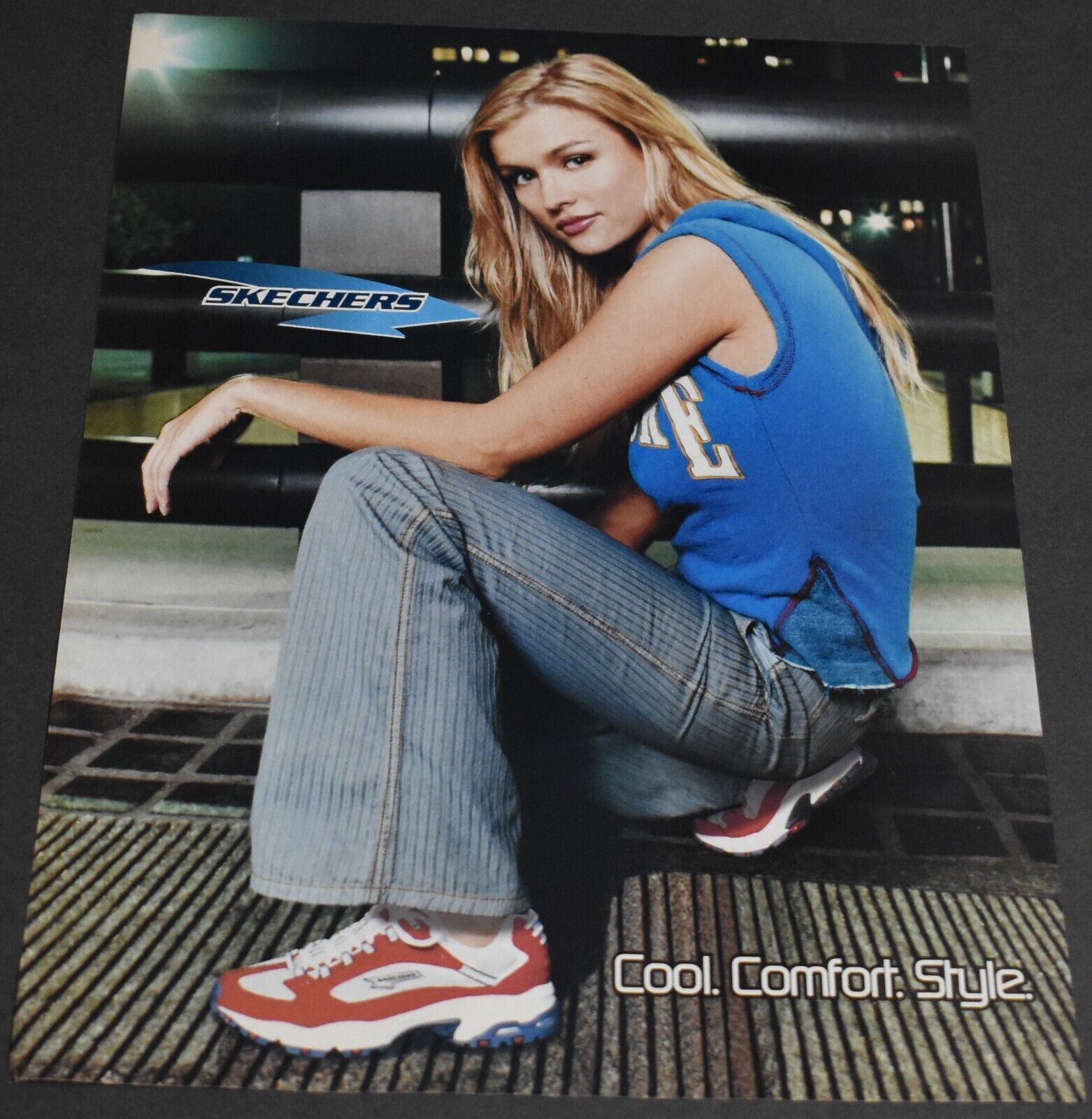 2003 Print Ad Sketchers Cool Comfort Style Blonde Lady Street Art Style Fashion